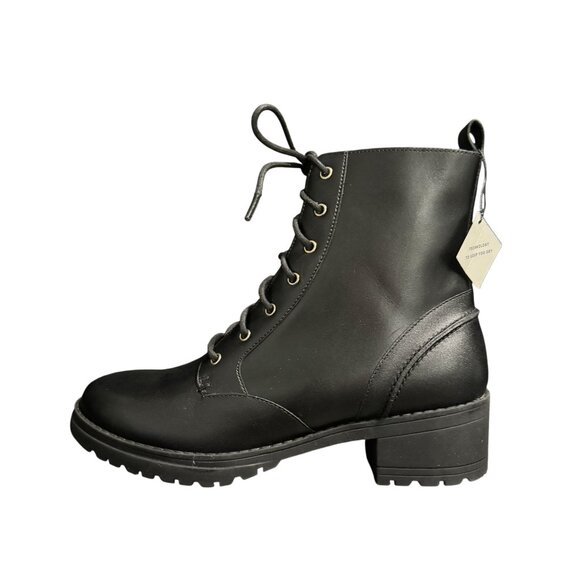 Cole Haan Womens Camea Combat Boots In Black, Size 7B NWOB - Picture 1 of 10